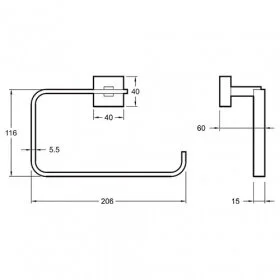 Полотенцедержатель Jacob Delafon Eo хром E77833-CP (детальная фотография), современные, hi-tech
