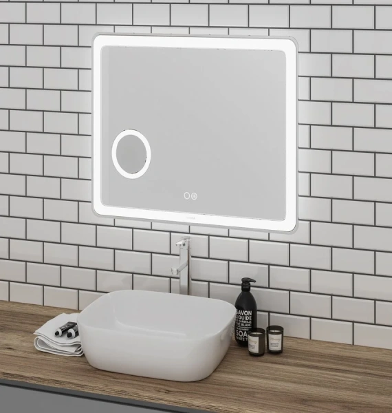 Зеркало с подсветкой Grossman Leo 90 см прямоугольное 169080 (детальная фотография), современные, hi-tech