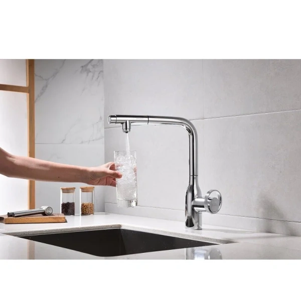 Смеситель для кухни Paulmark Urban хром Ur213104-CR (детальная фотография), на мойку, на столешницу