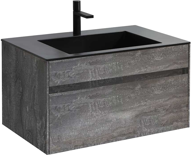 Тумба под раковину подвесная Vincea Chiara 79,2 см G.Stone VMC-2C800GS (детальная фотография), моноблок