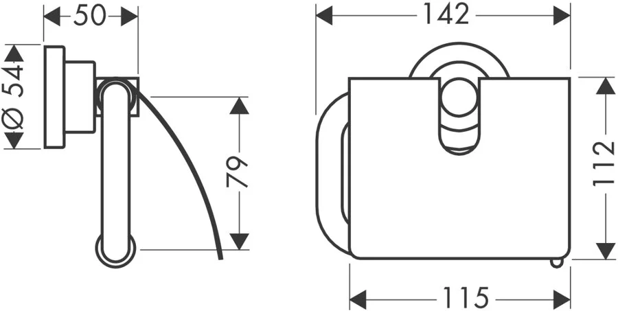 Бумагодержатель для ванной Axor Citterio 41738000 (детальная фотография), современные, hi-tech