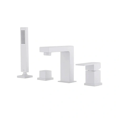 Смеситель для ванны Abber Daheim белый матовый - фото 4