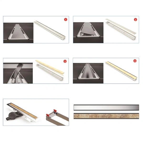 Душевой лоток BERGES B1 Keramik 90 см золото 092020 (детальная фотография), душевой лоток index_1