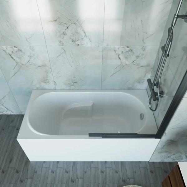 Ванна акриловая Vincea VBT-2A150-LG, 150 x 75 см, с ножками, белая (детальная фотография), приставные, встраиваемые