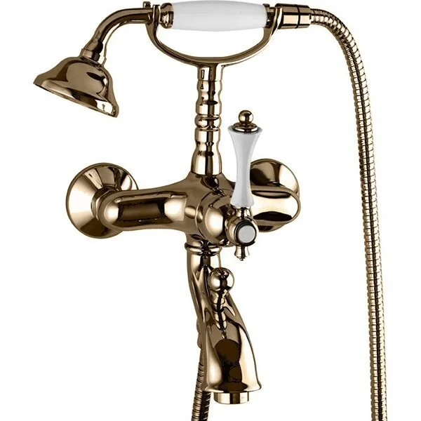 Смеситель для ванны Cezares Margot бронза ручка белая MARGOT-VDM-02-Bi (детальная фотография)