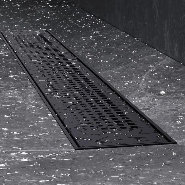 Душевой лоток Am.Pm PrimeFlow 60 см черный матовый W02SC-P11-060-01BM (детальная фотография), с сухим затвором, с мокрым затвором