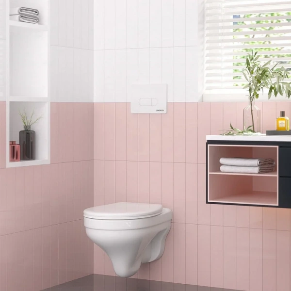 Клавиша смыва Berges Novum D4 Soft Touch белая 040034 (детальная фотография), пластиковые