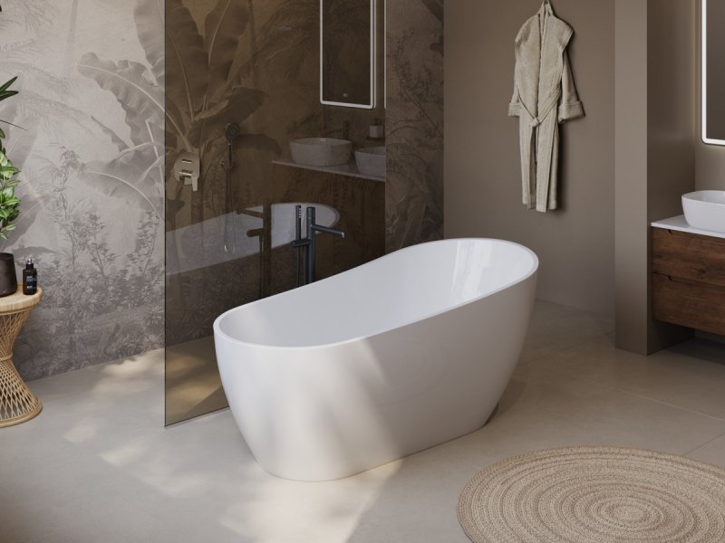 Ванна акриловая BelBagno 170x80 см отдельностоящая BB704-1700-800-K (детальная фотография), акриловые