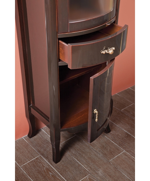 Шкаф-пенал, петли справа, стекло матовое, La Beaute Nora CNO.Dx.O (детальная фотография) index_2