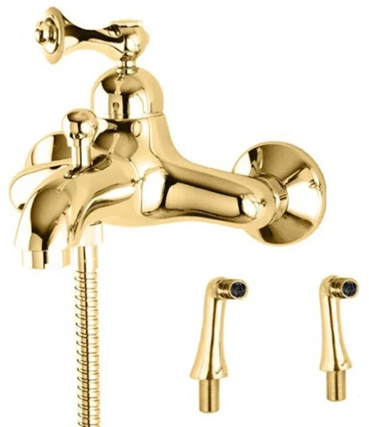 Смеситель для ванны Cezares Margot золото 24 карат MARGOT-VM-03/24-M (детальная фотография)