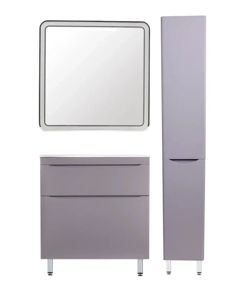 Тумба под раковину напольная Style Line Бергамо 80 см серая СС-00002315 (детальная фотография), моноблок