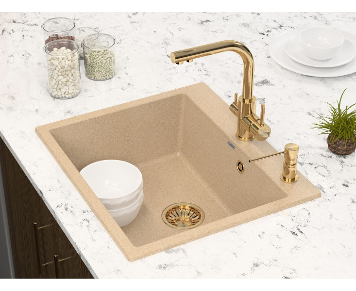 Дозатор Paulmark Kraft брашированное золото D003-BG (детальная фотография), в наличии