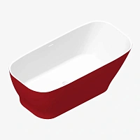 Ванна из искусственного камня Radostone Ernica VERA13005170, 170 x 70 см, цвет белый матовый/бордовый