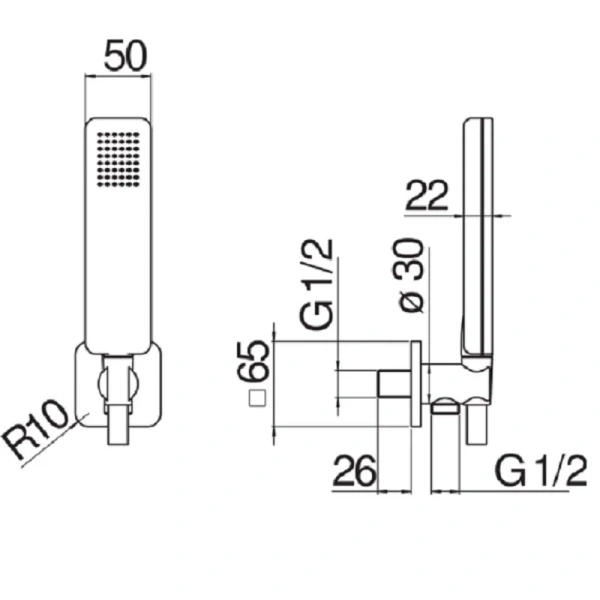 Душевой комплект Nobili Rubinetterie хром AD146/31CR (детальная фотография), душевые комплекты, наборы
