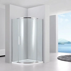Душевой уголок Black&White Stellar Wind 100x100 см профиль хром, стекло прозрачное