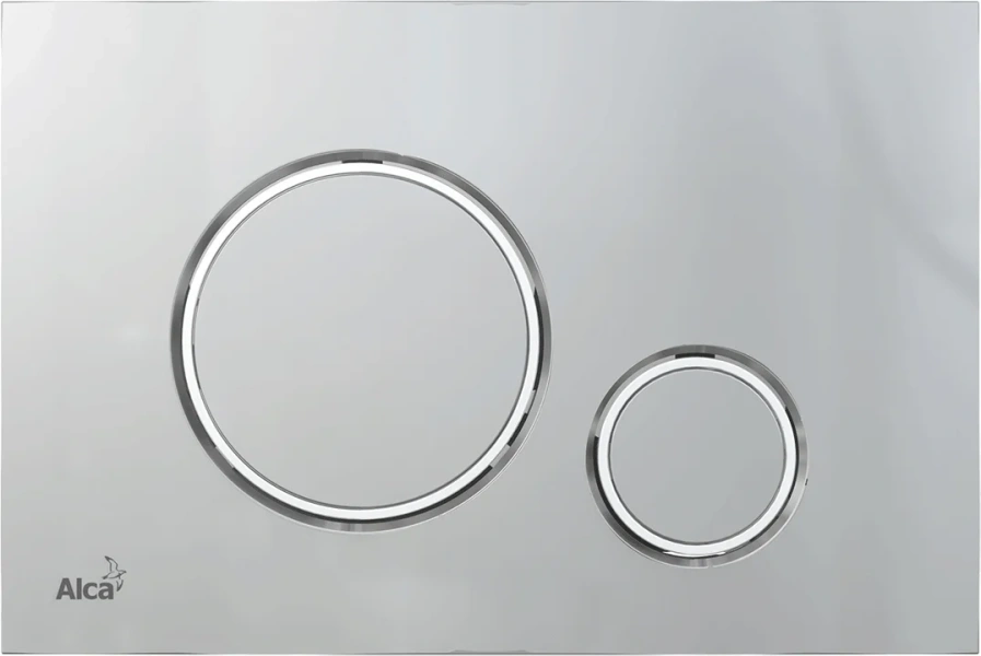 Клавиша смыва Alcaplast хром матовый/обод хром глянцевый M772 (детальная фотография)