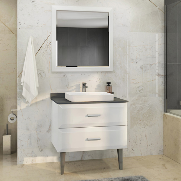 Зеркало Comforty Империя 80 см белый глянец 00004143507CF (детальная фотография), нет в наличии