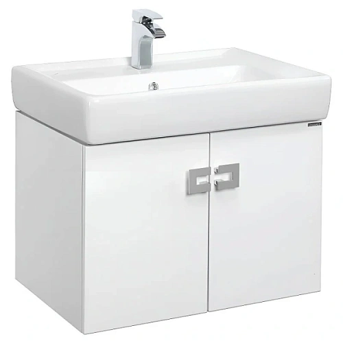 Тумба под раковину подвесная Акватон Оптима 70 см белая глянцевая - фото 1