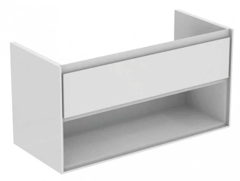 Тумба под раковину подвесная Ideal Standard Connect Air 100 см белая E0828B2 (детальная фотография), современная, hi-tech