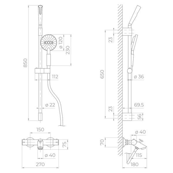 Душевая стойка RGW Shower Panels SP-23 хром 30140123-01 (детальная фотография), хром index_1