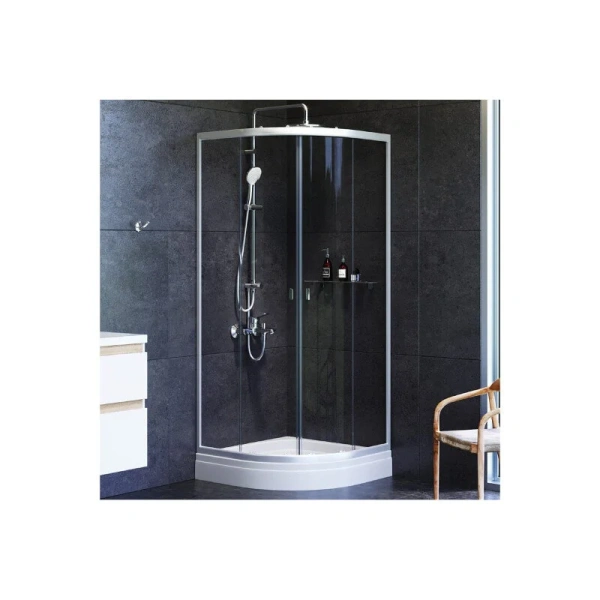 Душевой уголок Am.Pm X-Joy 80x80 см профиль хром W88E-205-080MT64 (детальная фотография), современные, hi-tech