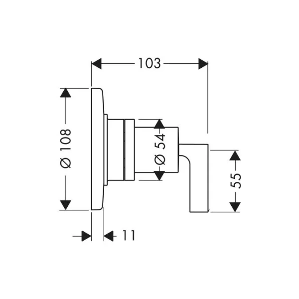 Запорный вентиль Axor Citterio 39920000 (детальная фотография), по запросу