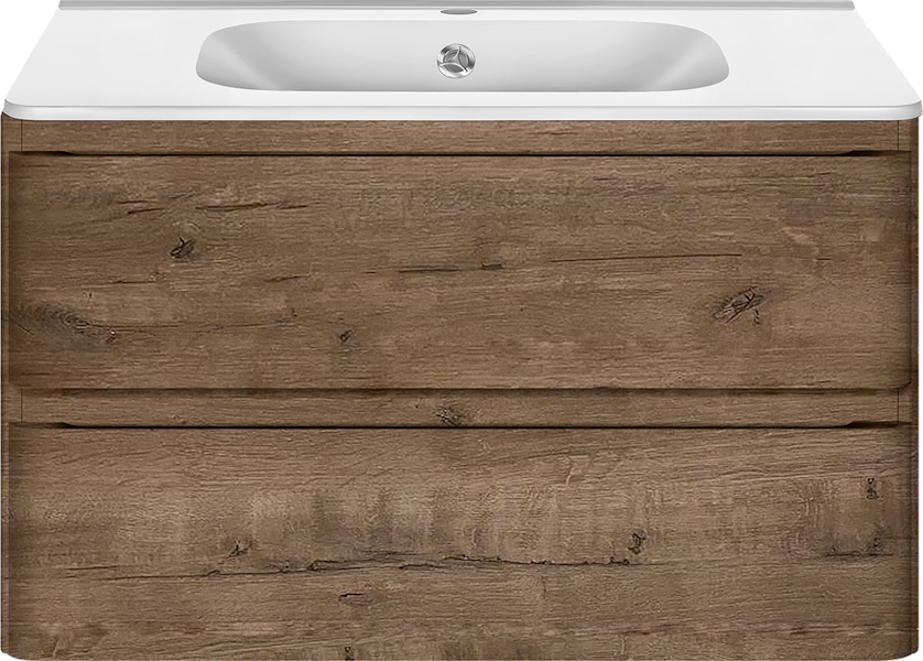 Тумба с раковиной подвесная Vincea Vico VMC-2V800 79,4 см с выдвижными ящиками (детальная фотография), комплект (набор)