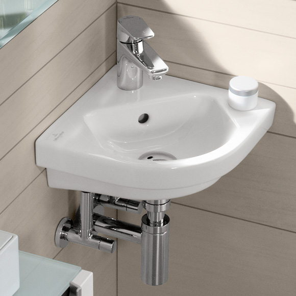 Раковина Villeroy & Boch Subway 2.0 45 см цвет альпийский белый с покрытием CeramicPlus 731945R1 (детальная фотография), современные, hi-tech