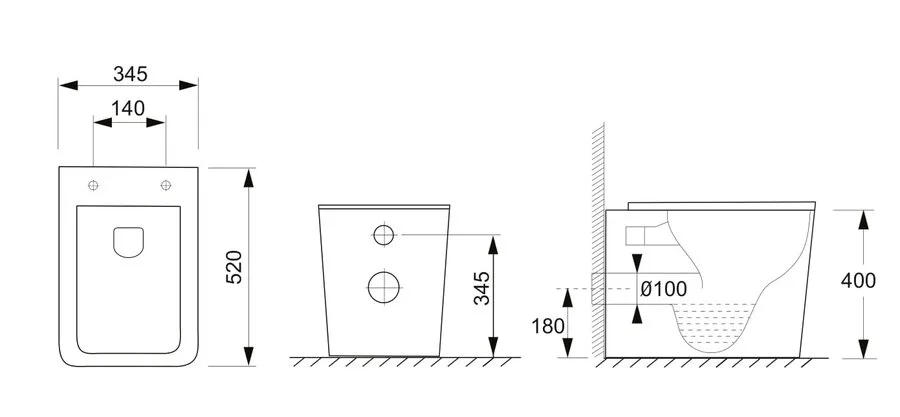 Унитаз напольный Ceramica Nova Cubic безободковый с крышкой CN1809 (детальная фотография), современные, hi-tech