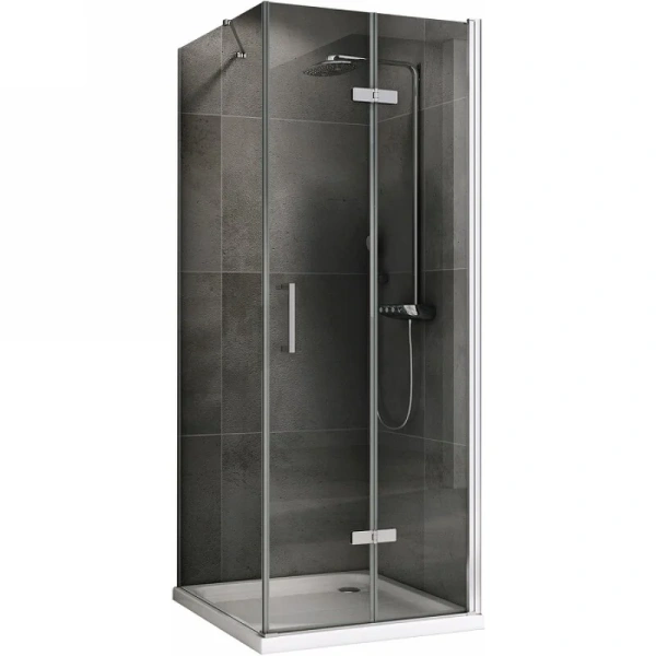 Душевой уголок Abber Zart 80х80 см профиль хром, стекло прозрачное AG08080P-S81 (детальная фотография)