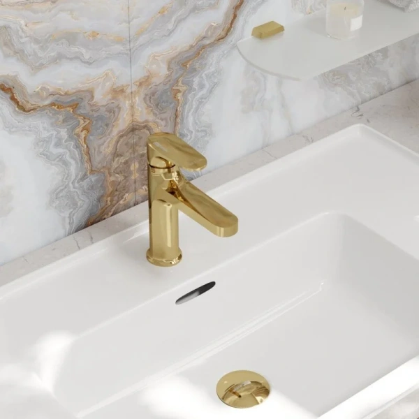 Смеситель для раковины WasserKRAFT Neckar золото 2103 (детальная фотография), золото