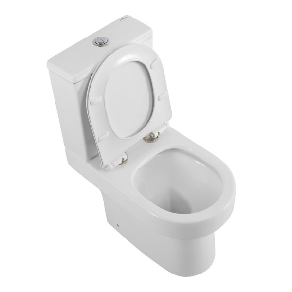 Чаша для унитаза-компакта BelBagno Norma с горизонтальным выпуском BB339CPR (детальная фотография), с нижним подводом воды
