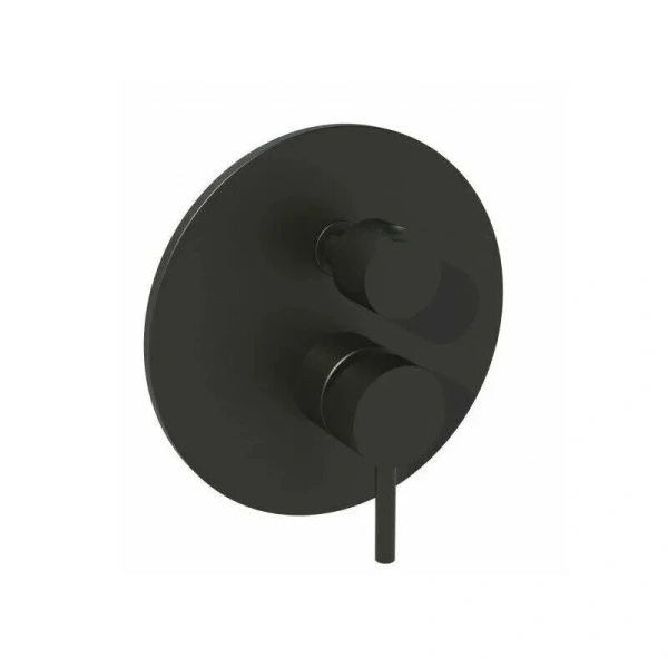 Смеситель для душа Paffoni Light с внутренней частью, черный матовый LIG019NO (детальная фотография)