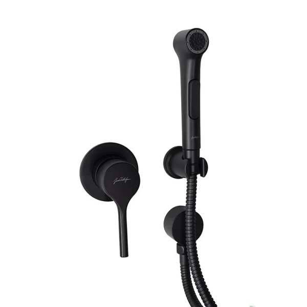 Гигиенический душ со смесителем Jacob Delafon Elate черный E24610-BL (детальная фотография)