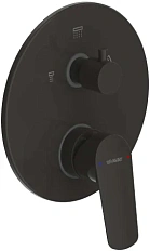 Смеситель для душа Bravat Rhein черный матовый