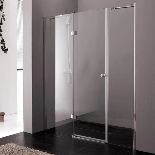 Душевая дверь в нишу Cezares Verona 160 см стекло прозрачное - фото 2