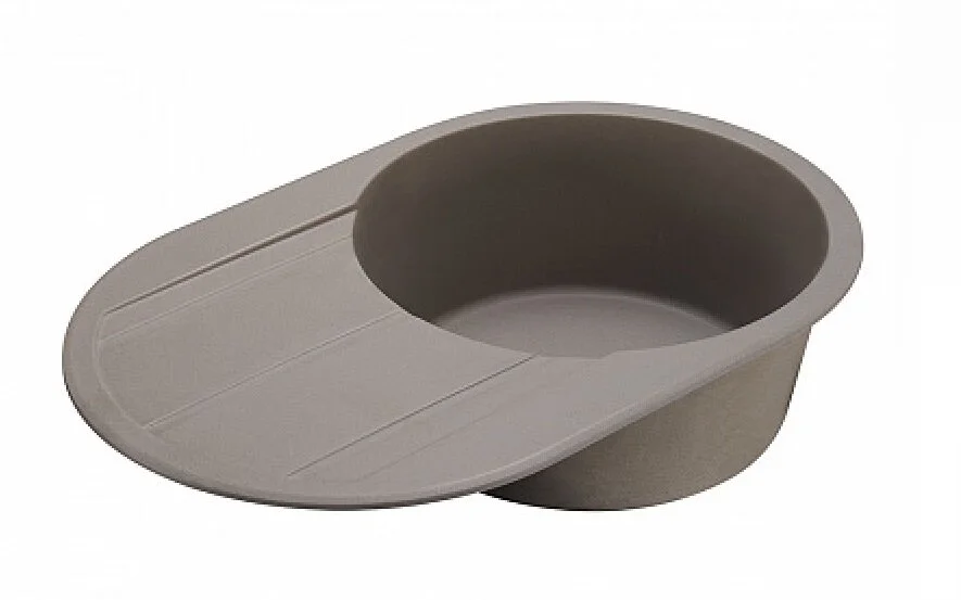 Мойка для кухни Акватон Амира 78 см серый шелк 1A712932AI250 (детальная фотография), округлой формы