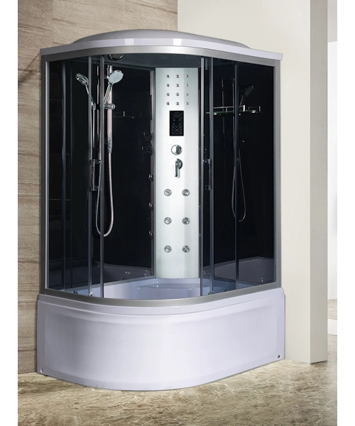 Душевая кабина River Dunay XL 120x80 см правосторонняя, стекло тонированное DUNAY XL 120/80/44 TH R (детальная фотография), асимметричные