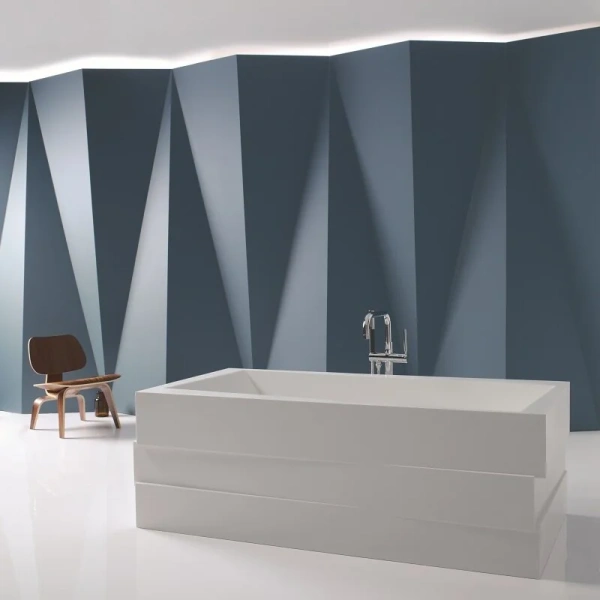 Ванна из литьевого мрамора Jacob Delafon Askew 1801K-00 185 x 90 см (детальная фотография), без гидромассажа