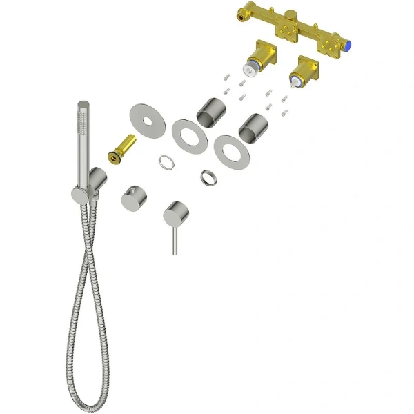 Душевой комплект Timo Saona белый SX-2349/16SM (детальная фотография), душевые комплекты, наборы