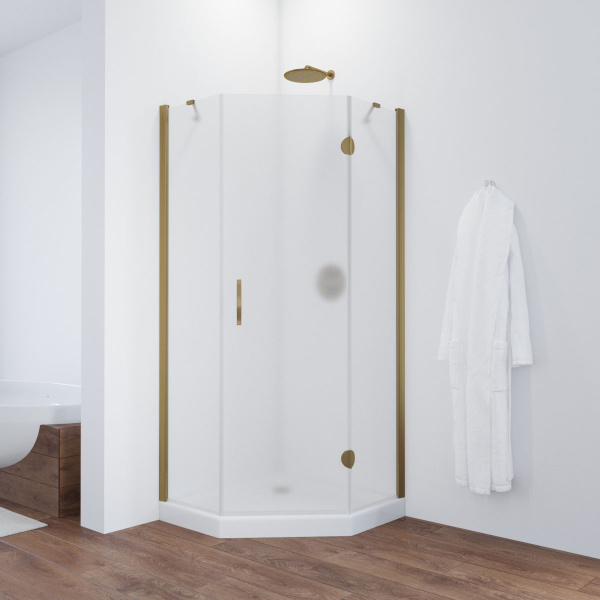 Душевой уголок стекло сатин Vegas-glass AFA-Pen 100 10 R (детальная фотография), 100х100