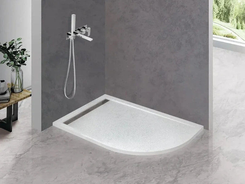 Душевой поддон Cezares Tray 120х80 см белый левосторонний TRAY-AS-RH-120/80-30-W-L (детальная фотография), асимметричные