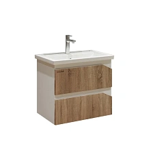 Тумба с раковиной подвесная Grossman Инлайн 10600 61 см с двумя выдвижными ящиками