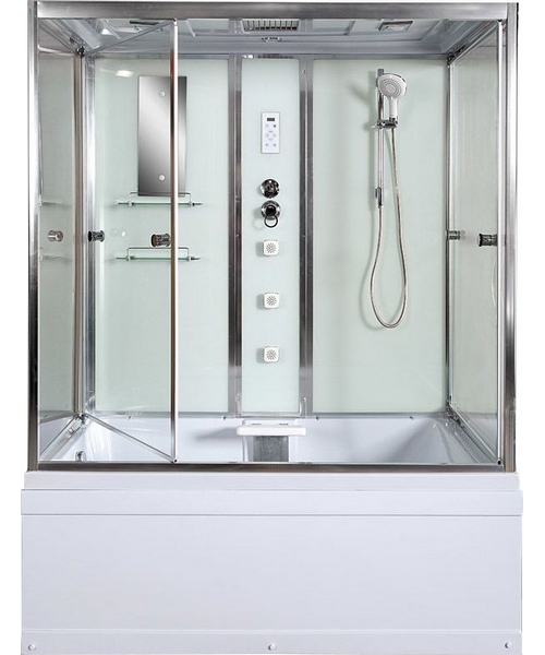 Душевой бокс Deto V 150х85 см высокий поддон V150 (детальная фотография), пристенные