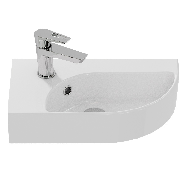 Раковина Cersanit Cameo 45 см левая 63405 (детальная фотография), современные, hi-tech