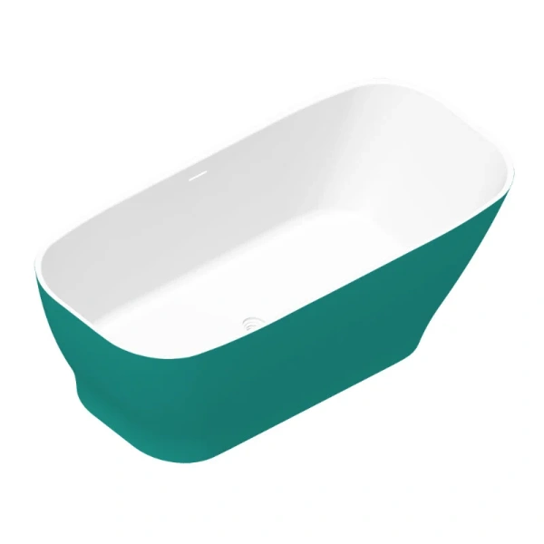 Ванна из искусственного камня Radostone Ernica VERA15018170, 170 x 70 см, цвет белый матовый/бирюзовый (детальная фотография)