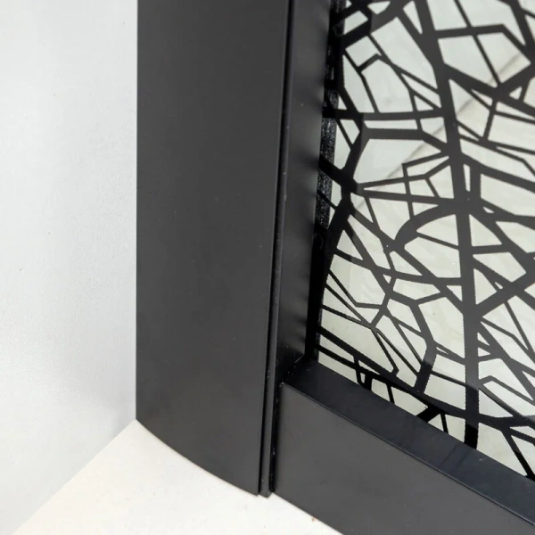 Душевой уголок Deto HB 100x100 см профиль черный HB100 (детальная фотография), со средним поддоном