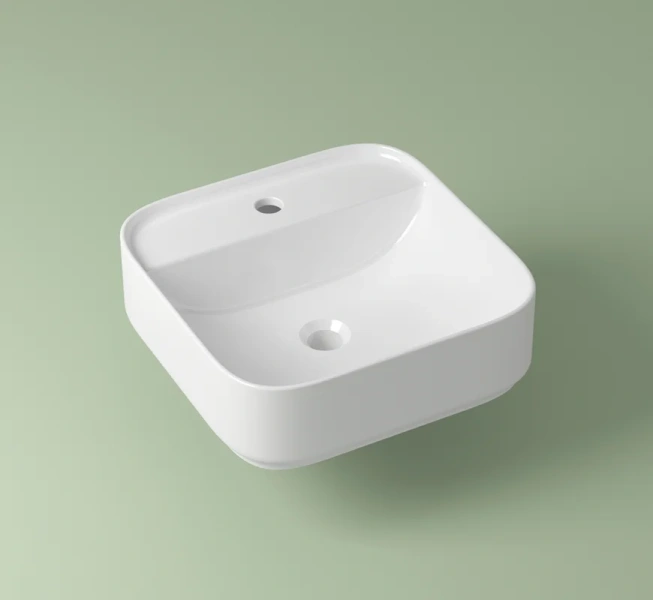 Раковина Lavinia Boho Bathroom Sink 42 см квадратная 33311007 (детальная фотография), белые