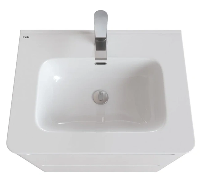 Тумба с раковиной напольная IDDIS Edifice 60 см белая EDI60WFi95K (детальная фотография), окрашенные