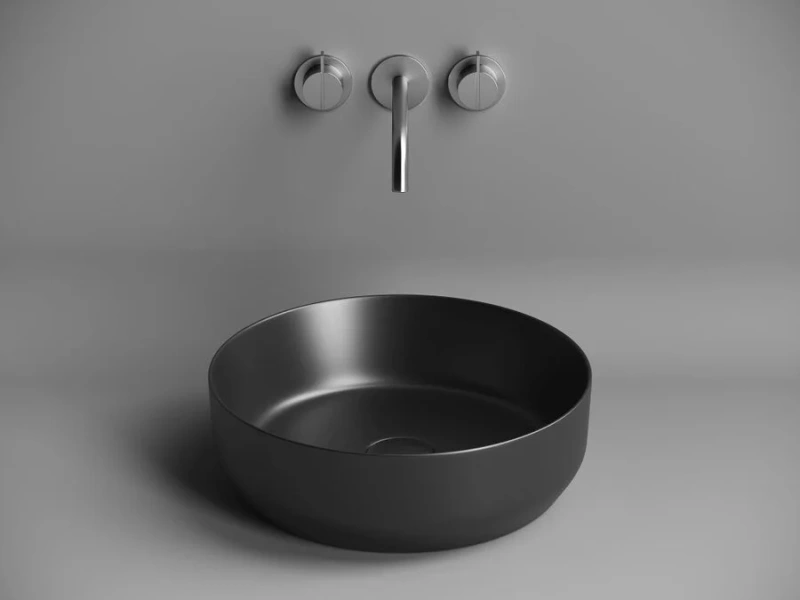 Раковина Ceramica Nova Element 39 см черная матовая CN6022MB (детальная фотография), черные